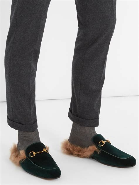 cheap gucci fur loafers|Gucci fur loafers men.